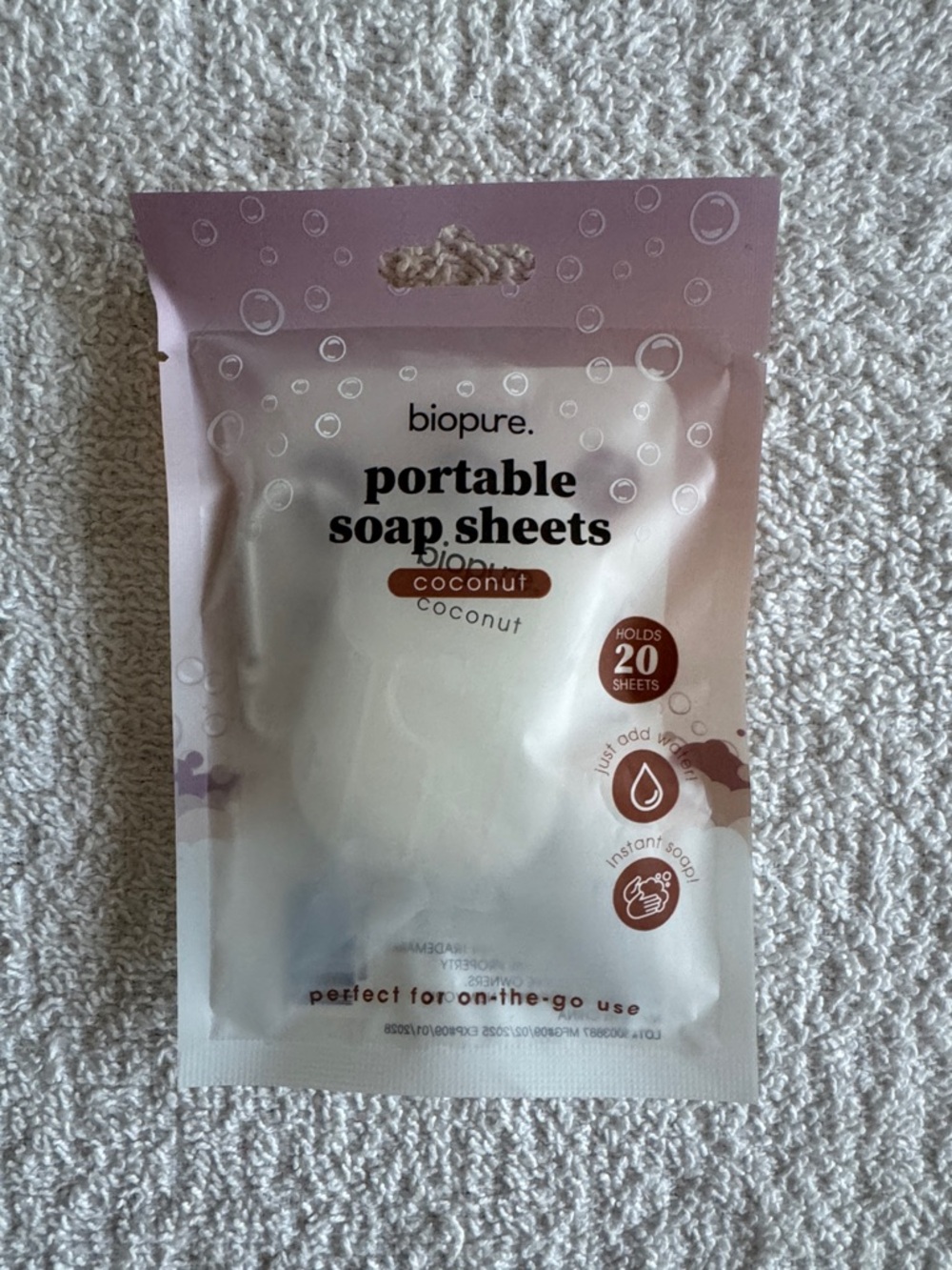 biopure Portable Soap Sheets Coconut